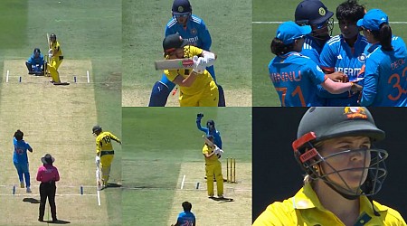 WATCH: Arundhati Reddy cleans up Georgia Voll with a perfect inswinger | AUS-W vs IND-W, 3rd ODI