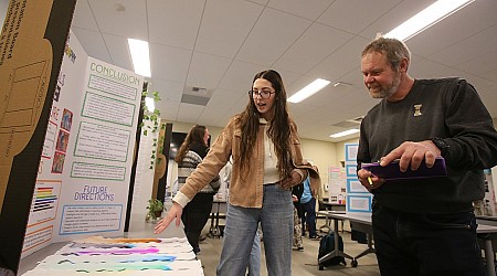 University of Idaho elementary education students present projects during annual fair