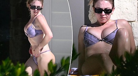 Sydney Sweeney shows off bikini body lounging outside $13 million Florida Keys mansion