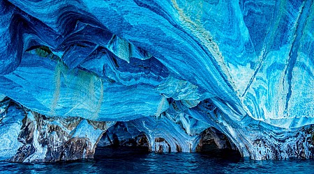 Marble Caves: Chile's ethereal turquoise caverns with 'mineral ice cream' on the walls