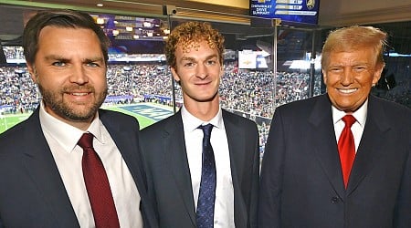 Donald Trump, J.D. Vance Pose with Daniel Penny at Army-Navy Football Game