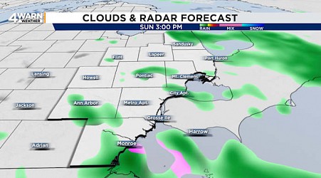 Wet weather continues amid warming trend in Metro Detroit