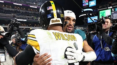 Eagles' Jalen Hurts praises Steelers' Russell Wilson following Battle of Pennsylvania win: 'You paved the way'