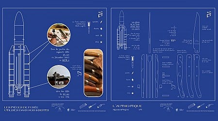 Handle on history: Knives embedded with rocket parts honor 45 years of Ariane launches