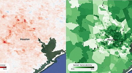 Disadvantaged urban populations are subject to greater heat stress, poor air quality