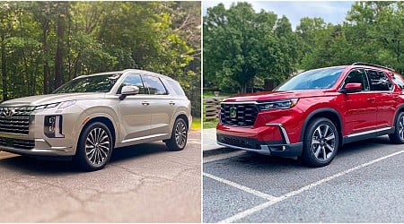 I drove family SUVs from Honda and Hyundai. The Palisade is more luxurious, but the Pilot is more practical.