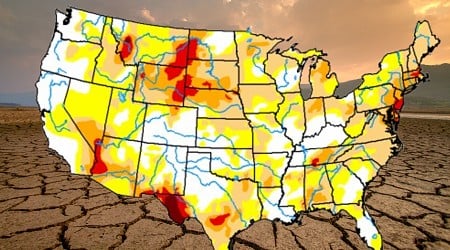 Map Shows Drought on Rise Across US