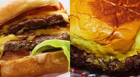 I compared double cheeseburgers from famous East and West Coast chains. The cheaper one had a slight edge.