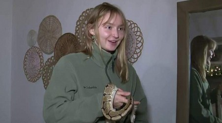 Canton woman reunited with lost emotional support python after winter crash