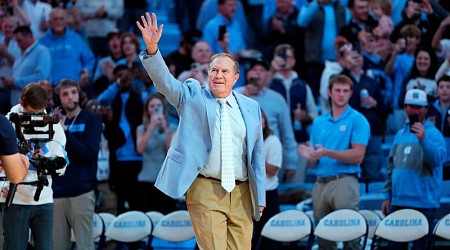 Bill Belichick gets enthusiastic reception at UNC basketball game having been unveiled as the new football coach