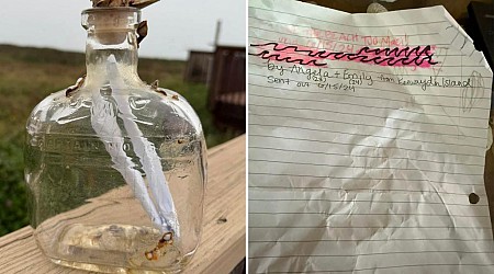 Finder of message in a bottle on Texas island plans to continue its ocean journey