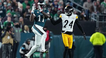 Steelers unhappy with A.J. Brown, Eagles receivers after loss: 'They let them push off'