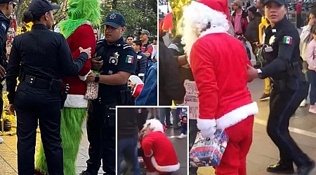 Santa Claus and Grinch street performers arrested after fighting over tips