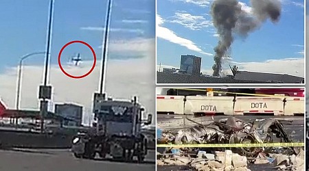 Horrifying moment plane crashes into building during training flight