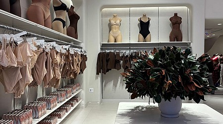 I visited the Skims flagship store in New York City. It embodied Kim Kardashian's monochromatic and modern branding.