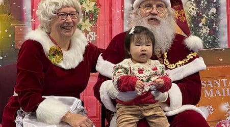 Santa and Mrs. Claus use military transports to bring Christmas to an Alaska Native village