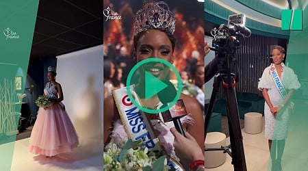 Angélique Angarni-Filopon, Miss France 2025, a passé sa première nuit de règne entre caméras et paillettes