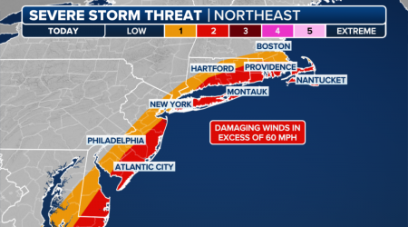 Storm system slams NYC: Expect heavy rain, 40 mph wind gusts