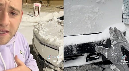 Cybertruck Owner Complains About Snow Blocking His Headlights