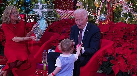 Bidens spread holiday cheer with visit to D.C. children's hospital