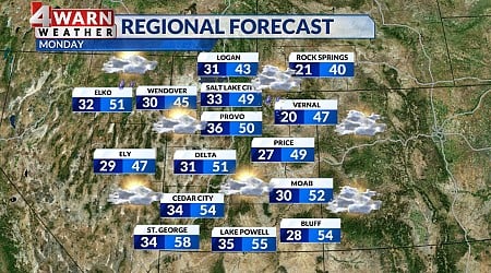 Wet weather moves into Utah for the week of Christmas