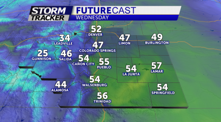 Above Normal Temps; Chance for Christmas Shower