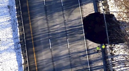 Sinkhole in New Jersey keeps I-80 closed after a section collapses into an abandoned mine