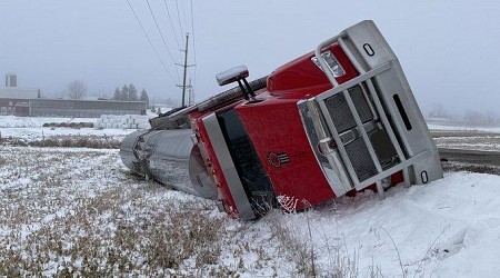 No injuries, no crying when overturned tanker spills milk in Minnesota