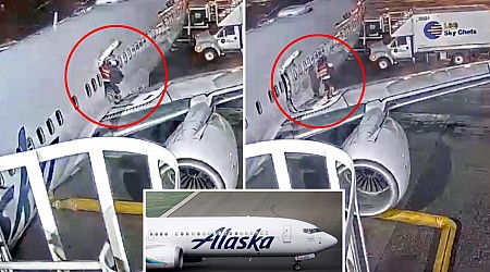 Alaska Airlines passenger walks onto wing of plane after opening emergency exit in new video