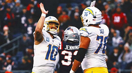 Chargers clinch playoff spot in Jim Harbaugh's 1st season with 40-7 rout of Patriots