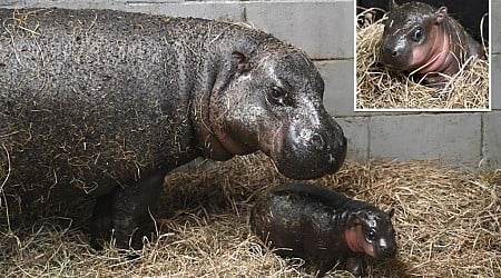 Endangered pygmy hippopotamus born at a Virginia zoo