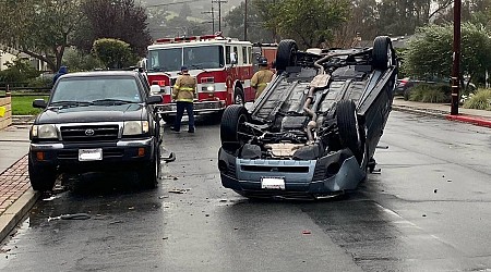 Police arrest suspected drunk driver who hit 2 parked cars, rolled in SLO neighborhood