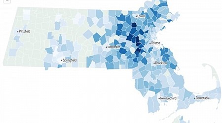 Massachusetts median household income by city and town