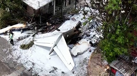 Video: Private jet crashes into homes in Argentina