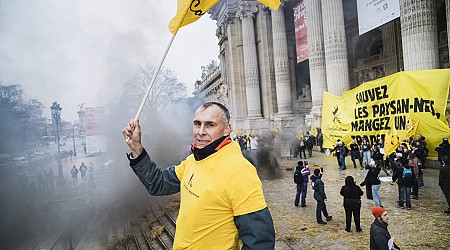 «Ça fait du bien d’exprimer sa rage» : des agriculteurs de la Confédération paysanne mènent une action surprise à Paris contre le Mercosur