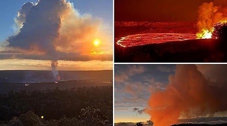 Toddler nearly tumbles off 400-foot cliff while visiting the erupting Kilauea volcano in Hawaii on Christmas night