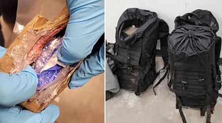 Border agents find backpacks with cocaine worth over $1M