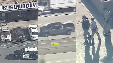 Suspects lead CHP on high-speed chases across SoCal in trucks allegedly stolen from Nevada