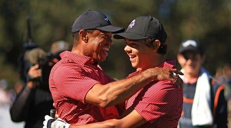 Tiger Woods, Son Charlie Finish 2nd at PNC Championship; Team Langer Wins in Playoff