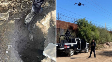 Drone Spots Drug Tunnel Under US-Mexico Border