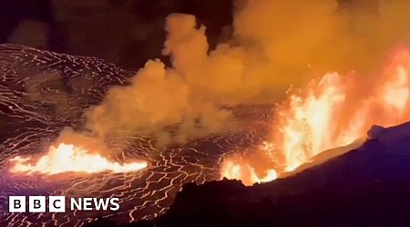 Watch: Hawaii's Kilauea volcano sends jets of lava into the air