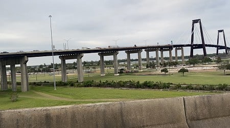 Ship and tugboat collide near Hale Boggs Bridge in St. Charles Parish