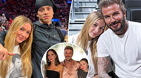 Victoria and David Beckham's daughter, Harper, 13, looks all grown up during Heat vs. Pacers outing with dad