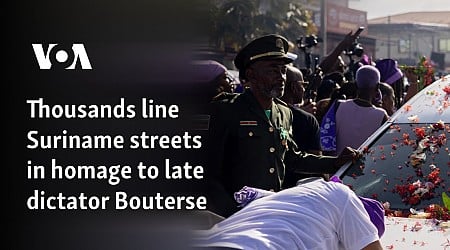 Thousands line Suriname streets in homage to late dictator Bouterse