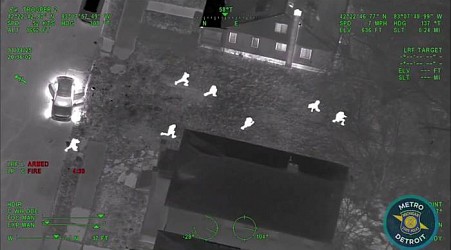 Watch Michigan State Police helicopter track down 7 stolen vehicle suspects in pursuit