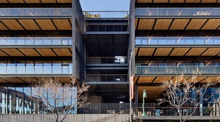 Lever Architecture grafts hybrid mass-timber structure onto LA parking garage