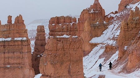 Light mountain snow continues into Tuesday for southern Utah, cold northerly flow stays in place