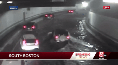 Boston Tunnel Floods In 'Rare Occurrence' That Left Drivers Struggling Through 3 Feet Of Water