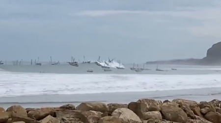 Tsunami atinge costa norte do Peru e morador filma; assista