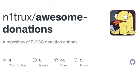 Awesome Donations: A repository of FLOSS donation options